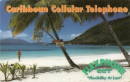 BRITISH VIRGIN ISLAND - PREPAID - FLEXPHONE CCT - SANDY BEACH WITH PALMS - Islas Virgenes