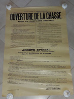 AFFICHE "OUVERTURE De La CHASSE 1950/51" DROME 53x77 - TTB - Afiches