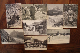 Lot 8 Ak CPA 1910's Alpinisme Montagne Paysages St Jean D'Auplh D'Aulps Chamonix Sallanches - Other & Unclassified