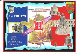 Poulx Nimes- - Carte De QSL-florida Radio International -lot De 2 Cartes - CB
