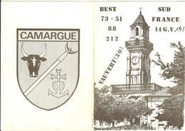 Vauvert-beffroi-blason Camargue-carte Double- - Carte De QSL- - CB-Funk