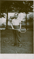 Romans Sur Isère * Carte Photo Photographe G. Marrand ( Cachet à Sec ) * Joueur De Tennis * Sport - Romans Sur Isere