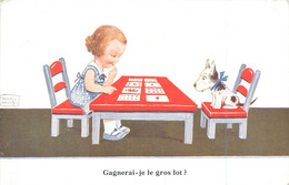 CPA Thèmes > Illustrateurs & Photographes > Illustrateurs Signés > Wills, John Gagnerai-je Le Gros Lot ? Fillette Chien - Wills, John