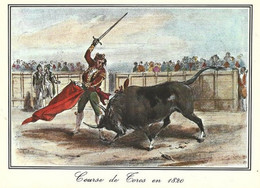 Carte Postale: Vieilles Gravures De 1820, Course De Toros. - Taureaux