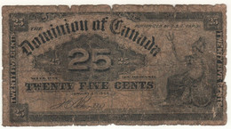 CANADA  25 Cents   P9b  Dominion Of Canada   Dated January 2nd 1900   ( Britannia ) - Canada