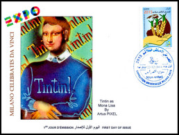 DZ 2014 - FDC - World Expo Milan 2015 Celebrates Da Vinci - De Vinci - Tintin - Mona Lisa - Joconde - Gioconda - 2015 – Mailand (Italien)