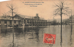 Angers * Inondations Décembre 1910 * La Gare St Serge *ligne Chemin De Fer * Crue Catastrophe - Angers