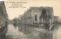 Angers * Inondations Décembre 1910 * Rue Robert Le Fort Vers La Place Ney * Crue Catastrophe - Angers