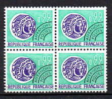 Préoblitéré Yvert N° 125 ** - 0,22 Monnaie Gauloise, Bloc De 4 - 1964-1988