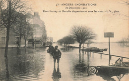 Angers * Inondations Décembre 1910 * Rue Larrey Et Reculée, Disparues Sous Les Eaux * Crue Catastrophe - Angers