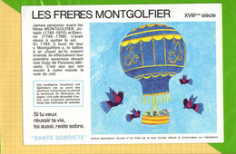 BUVARD & Blotting Paper :  Les Freres Mongolfier  Santé Sobrieté - Licores & Cervezas