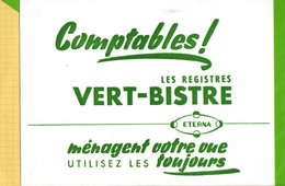 BUVARD & Blotting Paper :  Comptables Les Registres Vert Bistre ETERNA - Stationeries (flat Articles)