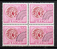 Préoblitéré Yvert N° 136 ** - 0,70 Monnaie Gauloise, Bloc De 4 - 1964-1988