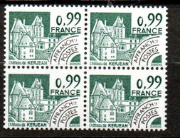 Préoblitéré Yvert N° 167 ** - 0,99 Monuments Historiques, Bloc De 4 - 1964-1988