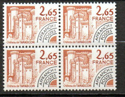 Préoblitéré Yvert N° 169 ** - 2,65 Monuments Historiques, Bloc De 4 - 1964-1988