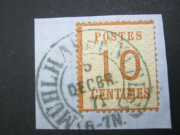 MÜHLHAUSEN   , Klarer Stempel Zentrisch Auf Marke  , Briefstück - Used Stamps