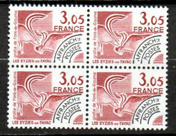 Préoblitéré Yvert N° 173 ** - 3,05 Monuments Historiques, Bloc De 4 - 1964-1988