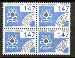 Préoblitéré Yvert N° 183 ** - 1,47 Cartes à Jouer "Pique" , Bloc De 4 - 1964-1988