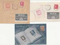 Cérès De Mazelin, 1 Lettre 3 Cartes . Collection BERCK - 1945-47 Cérès De Mazelin