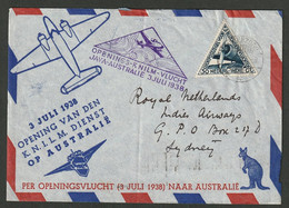 Luchtpostbrief 1938 Van Buitenzorg (Java) Naar Sydney. Openingsvlucht 3 Juli 1938 Van De K.N.I.L.M. Java-Australie - Indes Néerlandaises