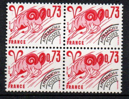 Préoblitéré Yvert N° 151 ** - 0,73 Signes Du Zodiaque "Bélier", Bloc De 4 - 1964-1988
