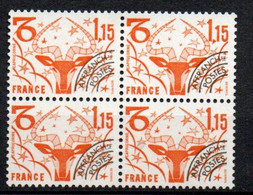 Préoblitéré Yvert N° 152 ** - 1,15 Signes Du Zodiaque "Capricorne", Bloc De 4 - 1964-1988