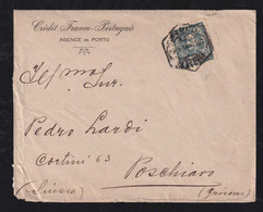 Portugal 1904 Cover PORTO X POSCHIAVO Switzerland Stamp With Perfin - Brieven En Documenten