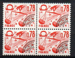 Préoblitéré Yvert N° 155 ** - 0,78 Signes Du Zodiaque "Balance", Bloc De 4 - 1964-1988