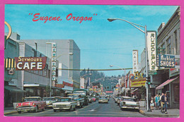 289109 / United States - Eugene , Oregon - Willamette Street  Seymour's Cafe Car Nickles Shoes ..., PC USA Etats-Unis - Eugene