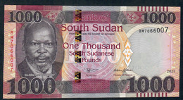 SOUTH SUDAN NLP = B117b 1000 POUNDS 2021 #BM  Signature 7 UNC. - Sudan Del Sud