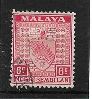 MALAYA - NEGRI SEMBILAN 1937 6c SG 27 FINE USED Cat £4.50 - Negri Sembilan