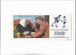 Buvard Ancien Réglisse Florent L'ami Des Enfants (couple De Personnes Agées à Table) - Sucreries & Gâteaux