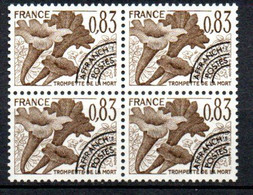 Préoblitéré Yvert N° 159 ** - 0,83 Champignons "Trompette De La Mort", Bloc De 4 - 1964-1988