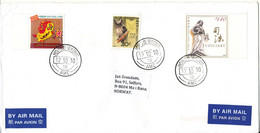 Hong Kong Cover Sent Air Mail To Norway 12-10-2010 With Topic Stamps - Cartas & Documentos