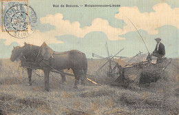 CPA 28 VUE DE BEAUCE MOISSONNEUSE LIEUSE / Cpa Toilée Rare De La Série - Andere & Zonder Classificatie