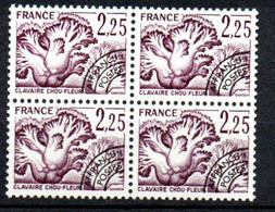 Préoblitéré Yvert N° 161 ** - 2,25 Champignons "Clavaire Chou-fleur", Bloc De 4 - 1964-1988