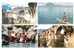 4 Cards - Guatemala - Ruins Of Santa Clara Church - Ruins Of The Recoleccion Convent - Lake Atitlan - Indios - Guatemala