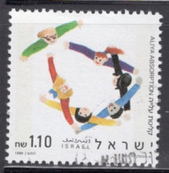 Israel 1990 Single Stamp From The Set Celebrating Immigrants In Fine Used - Gebruikt (zonder Tabs)