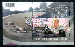 FINNLAND Block 20, Bl.20 FD Canc. - Mika Häkkinen, Formel 1. Formula 1, Formule 1  - FINLAND / FINLANDE - Blocs-feuillets