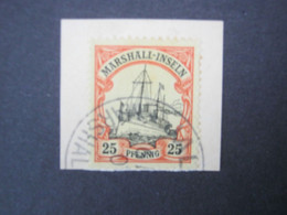 Marshall-Inseln , 25 Pfg. Yacht Auf Briefstück JALUIT - Marshall