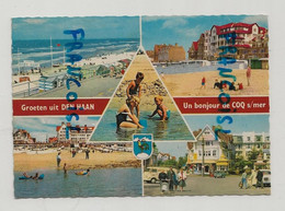 Côte Belge. Un Bonjour De Le Coq/mer. Groeten Uit Den Haan. Carte Mosaïque - Knokke