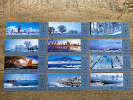 China Platform Ticket Of Beijing Railway Bureau, Jilin Rime Scenery Platform Ticket，12 Pcs - Wereld