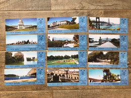 China Platform Ticket Of Beijing Railway Bureau, A Glimpse Of America, Scenery Platform Ticket Of The Same Number，12 Pcs - World