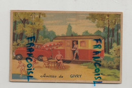 Amitiés De Givry. Caravane, Couple Et Enfants. Coloprint 612 - Saluti Da.../ Gruss Aus...