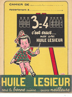 Protège Cahier - 3=4 C'est Exact Mais Avec Huile Lesieur, Rend La Bonne Cuisine Encore Meilleure - Schutzumschläge