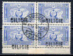 Réf 55 CL2 < -- CILICIE < Yvert N° 23 Bloc De 4 Avec 1 Surcharge Décalée Ø Superbe Cachet De Mersine < Oblitéré Ø Used - Used Stamps