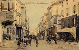 Melun           77             Rue Saint Etienne. Magasin Attelage  Publicité LU Sur Le Mur      N° 59    (voir Scan) - Melun