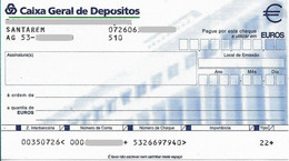 Portugal , 2003 , Cheque , Check , Banco CAIXA GERAL DE DEPÓSITOS , Unused - Chèques & Chèques De Voyage