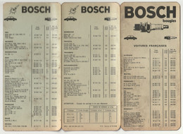 BOSCH Bougies - Plaquette De Poche De Réglage Des Bougies, Code, écartement électrode Et Références - Octobre 1972 - Supplies And Equipment