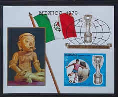 MEXIQUE MEXICO 1970 MNH** MANAMA  OVERPRINT BRASIL IMPERF ND   FOOTBALL FUSSBALL SOCCER CALCIO VOETBAL FUTBOL FOOT - 1970 – Mexique